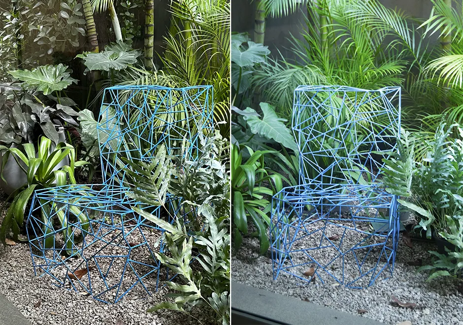 Blue Iron Chair