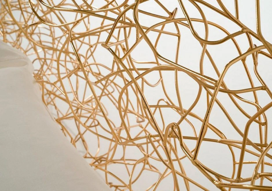 Cama Irmãos Campana Corallo com estrutura em fio de aço inoxidável curvado à mão e pintura epoxy - foto 3