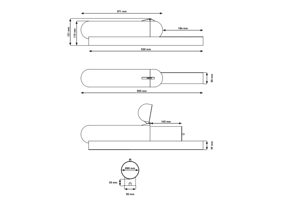 Luminária de mesa Isp em latão polido com base de apoio em mármore branco ou preto - medidas