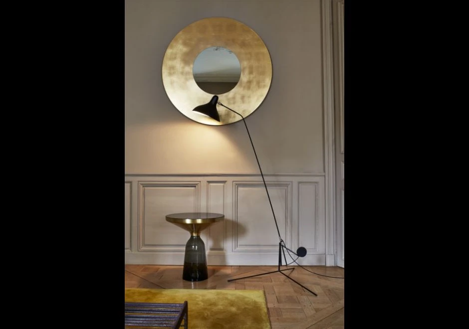 Luminária de chão Mantis BS1 com tripé de aço niquelado ou pintado de preto - foto 1