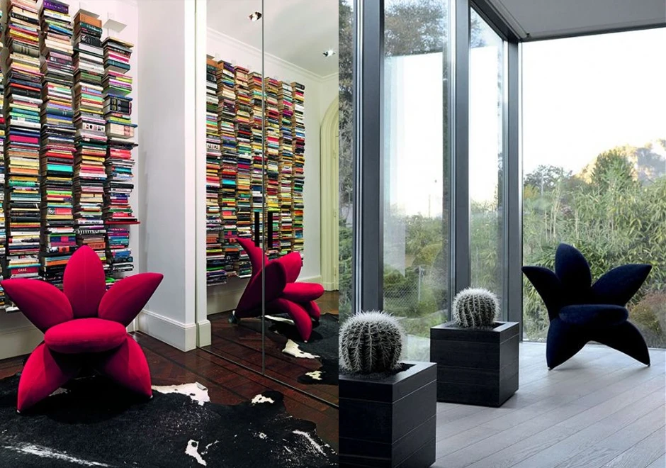 Poltrona assinada GETSUEN com estrutura de aço moldado e pés em latão cromado. Rodas em PLT pintadas de verde. Estofado de espuma de poliuretano e revestido em veludo - foto 5