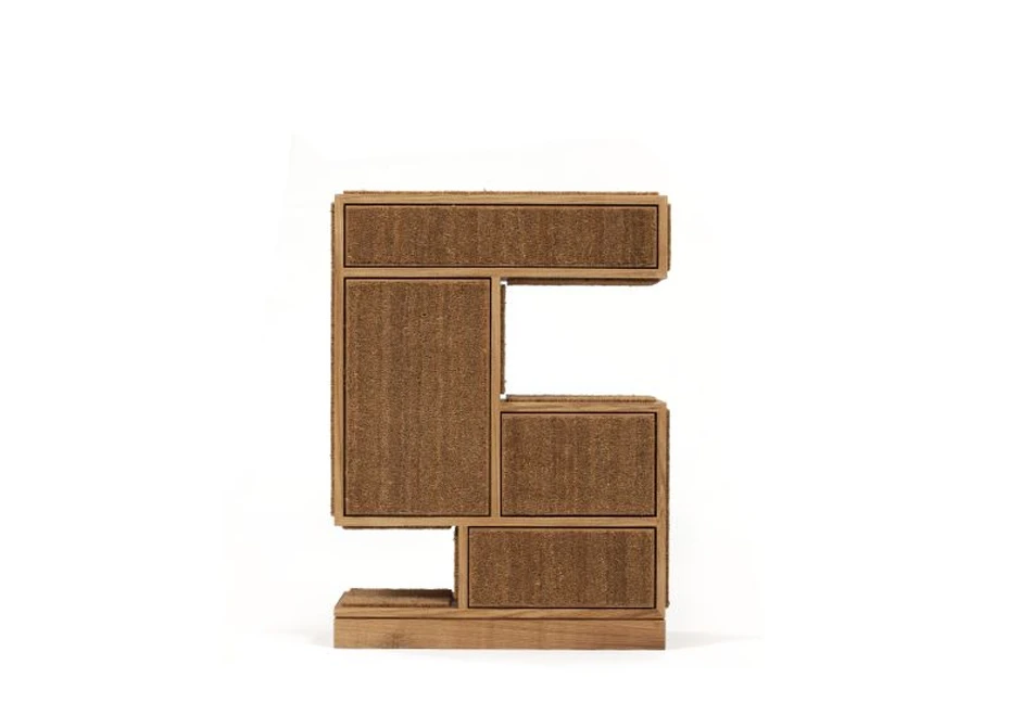 Armário edição limitada Capacho (Campana) feito de madeira e capacho de fibra de coco - foto 2