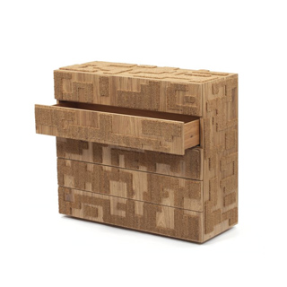 Cômoda edição limitada Capacho (Campana) feita de madeira e capacho de fibra de coco