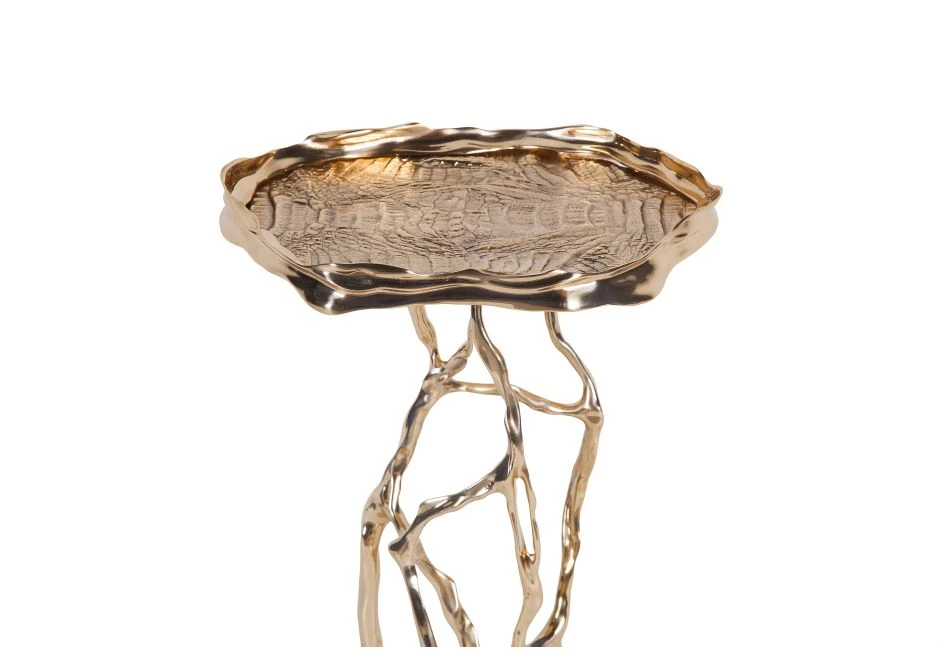 Mesa de apoio ALEXIA BRONZE feita em bronze com design exclusivo de Fernando Akasaka - foto3
