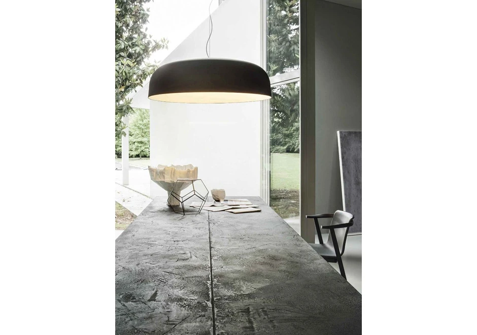 Mesa de jantar Memo com estrutura de alumínio e pintura com tampo de madeira ou lava vulcânica - foto 2