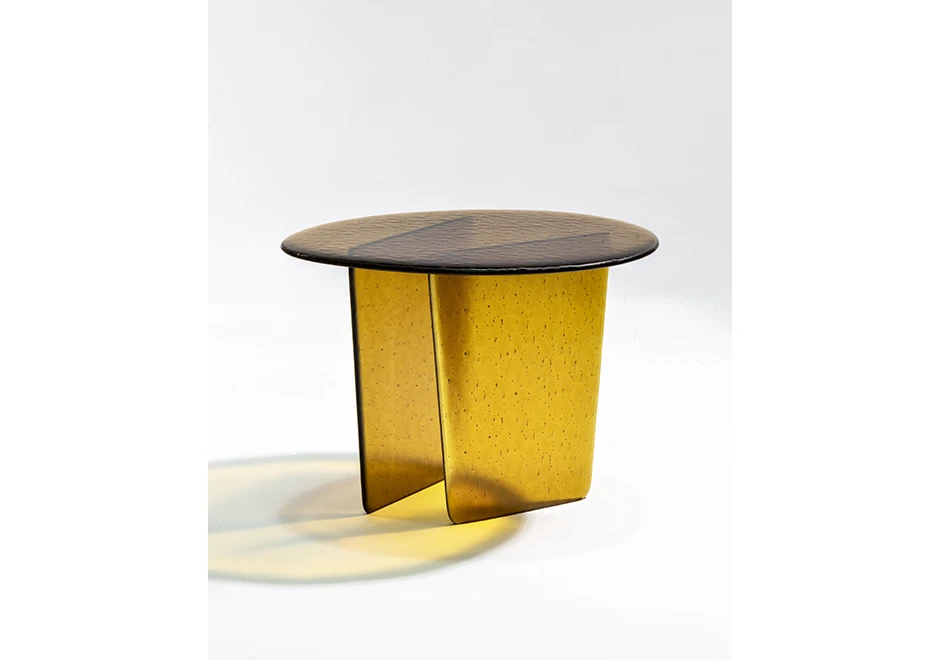 Mesa de apoio Morfa NR.03/55 em vidro transparente ou colorido com 20 mm de espessura - foto 3