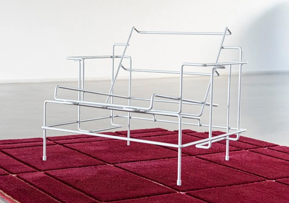 Poltrona design sofá TRAFFIC com estrutura de aço pintado e almofadas em poliuretano expandido com capa removível em tecido ou couro - foto 3