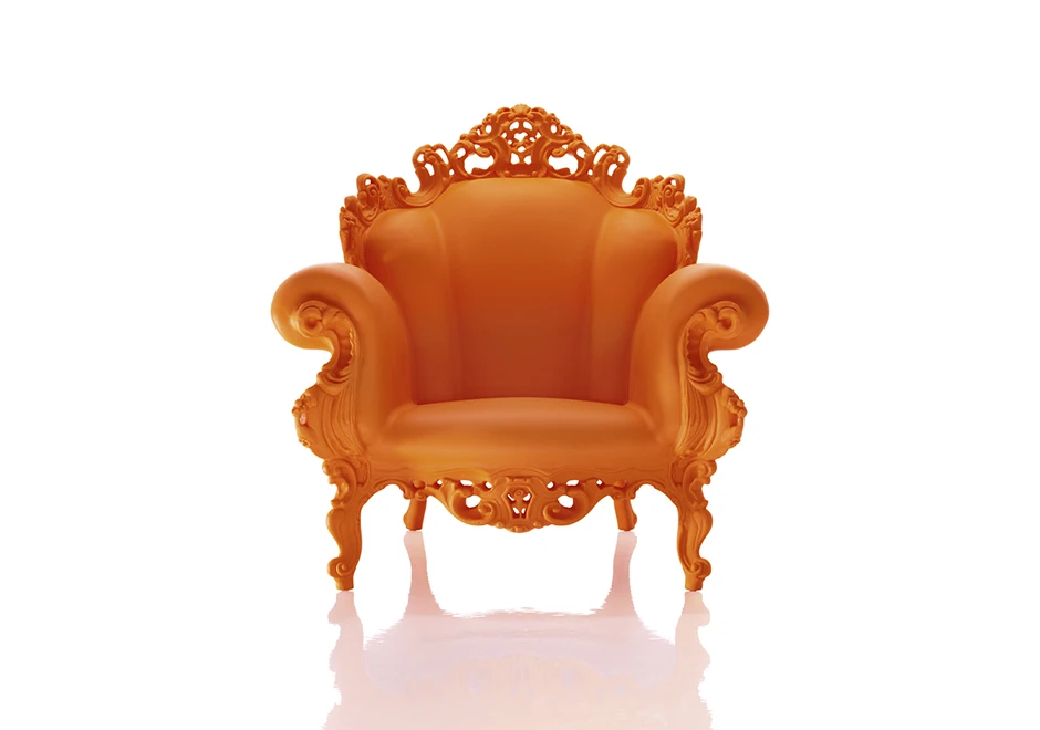 Poltrona outdoor Magis Proust com estrutura de polietileno nas cores laranja, vermelha, azul, branca, preta e multicor - foto 7