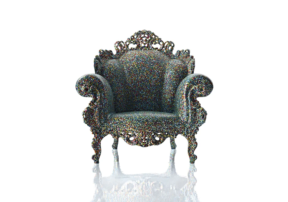 Poltrona outdoor Magis Proust com estrutura de polietileno nas cores laranja, vermelha, azul, branca, preta e multicor - foto 9