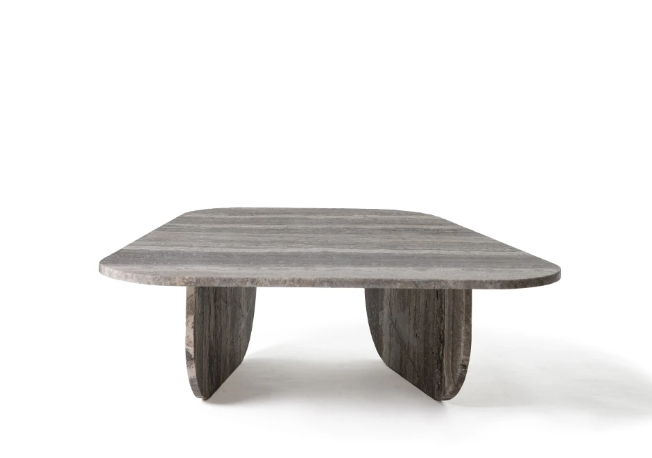 Mesa de centro SP em mármore nas opções verde guatemala, travertino silver polido, travertino romano bruto e pedra sabão - foto 8