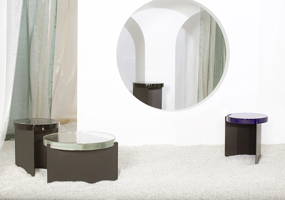 Mesa ALWA com base de metal e tampo de vidro em várias opções de cores - foto 2