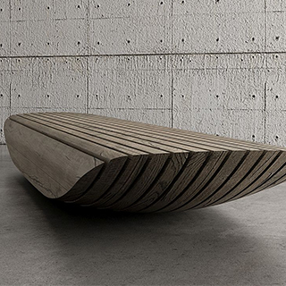 Mesa de centro Yotto, do designer Ronald Sasson, em madeira Freijó maciça.- foto 5