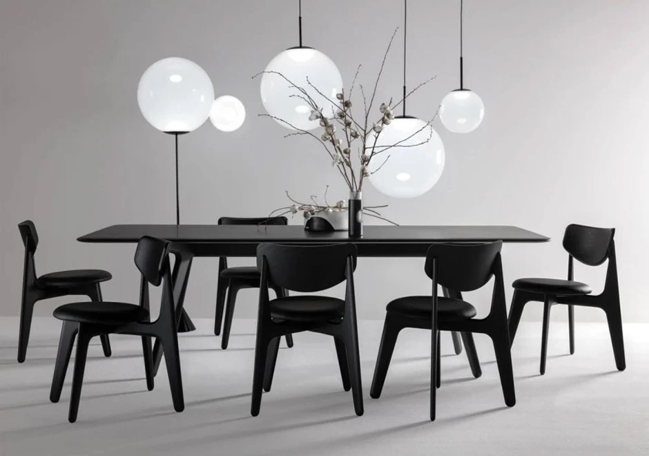 Mesa de jantar Slab em madeira Carvalho natural, preta ou esfumaçada - foto 2