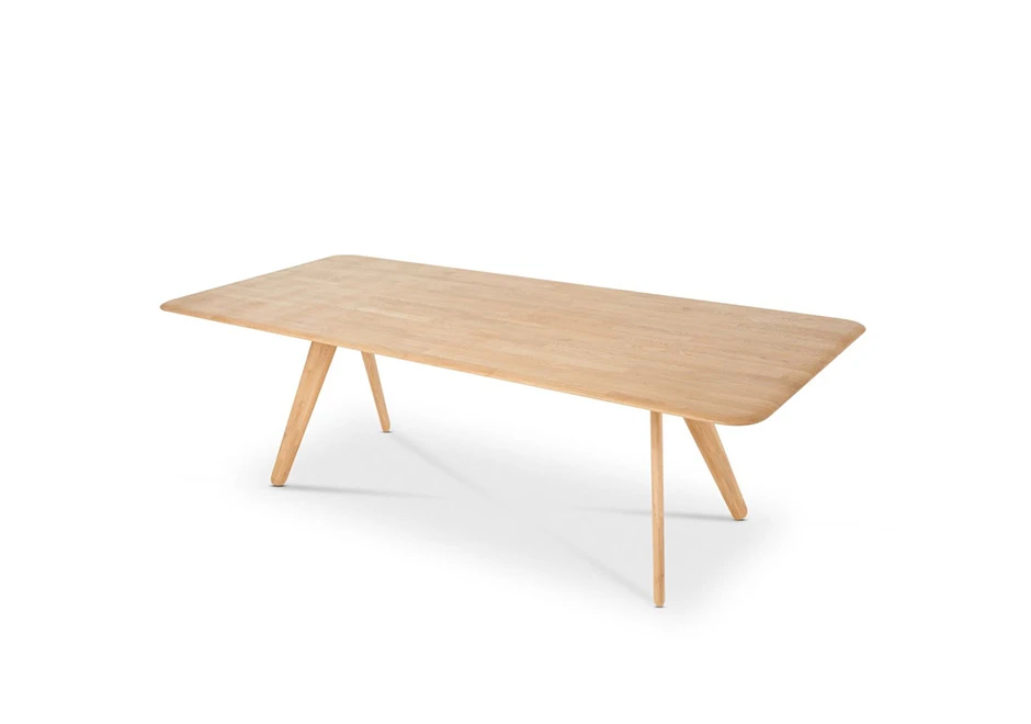 Mesa de jantar Slab em madeira Carvalho natural, preta ou esfumaçada - foto 3