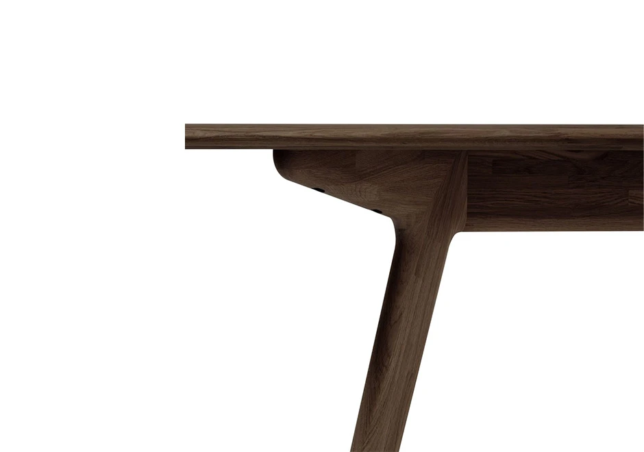 Mesa de jantar Slab em madeira Carvalho natural, preta ou esfumaçada - foto 6