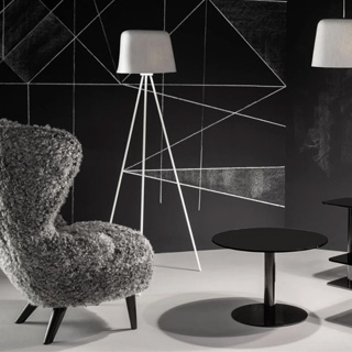 Mesa de apoio Flash Circle com base de aço e acabamento em latão escovado, cromado ou pintado de preto. Tampo de vidro espelhado ou mármore - foto 10