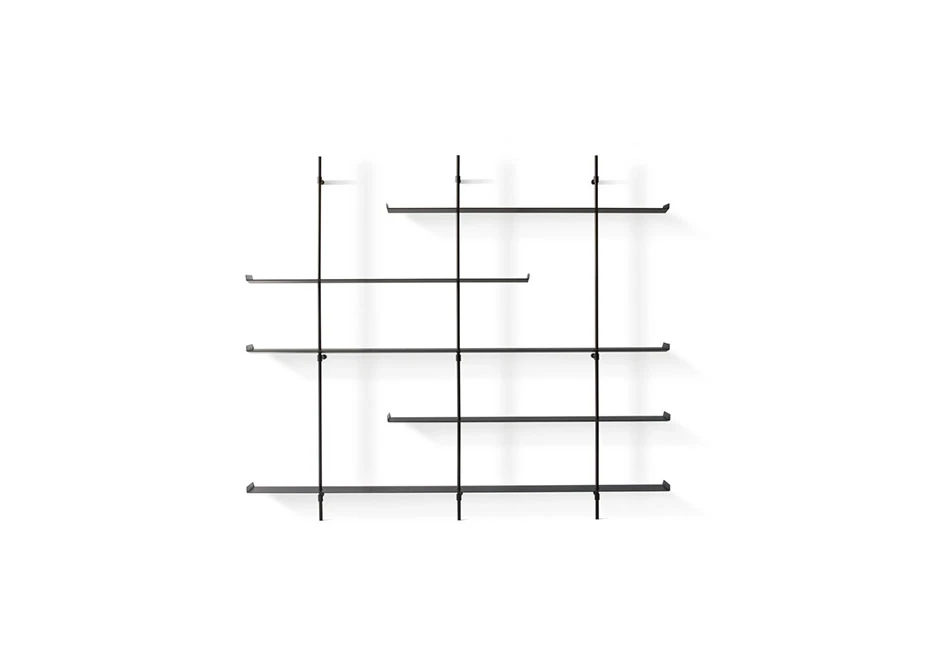 Estante design FOIL de aço com acabamento bronze ou grafite foto 3