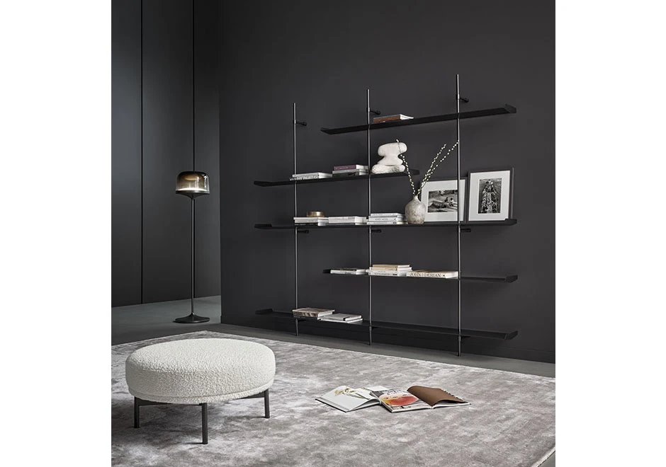 Estante design FOIL de aço com acabamento bronze ou grafite foto 4