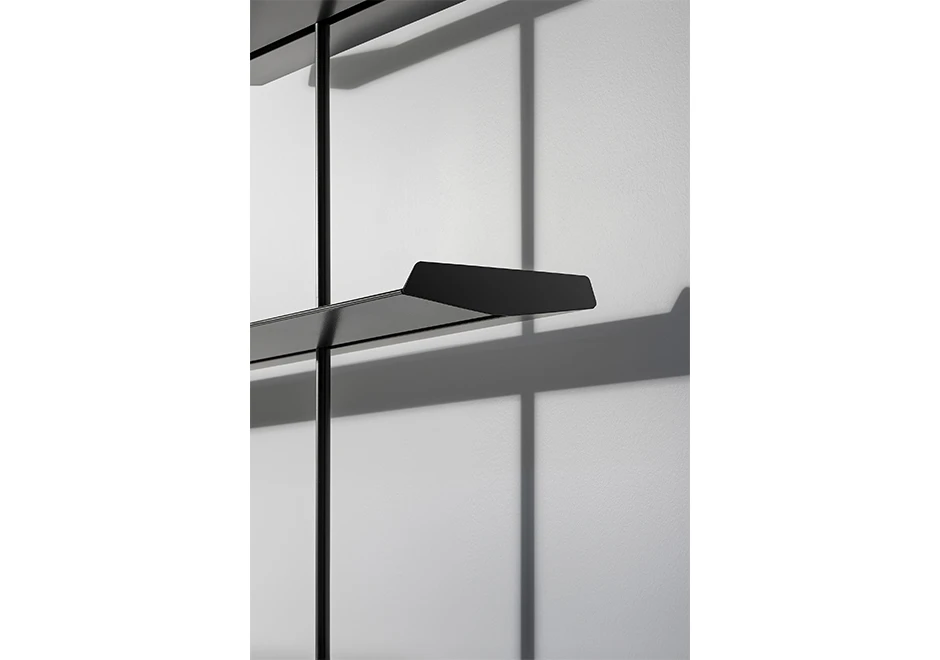 Estante design FOIL de aço com acabamento bronze ou grafite foto 5