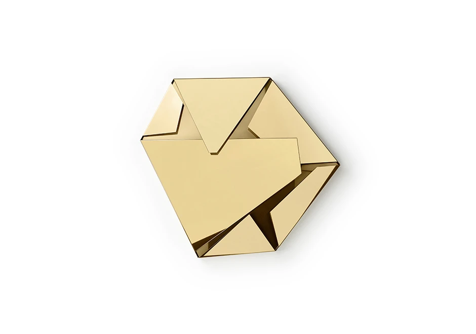 Espelho Kaleidos (Campana) em latão polido e com luz interna - foto 4