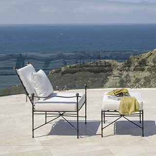 Poltrona externa Amalfi com estrutura de aço inoxidável e pintura eletrostática especial Januscoat - foto10