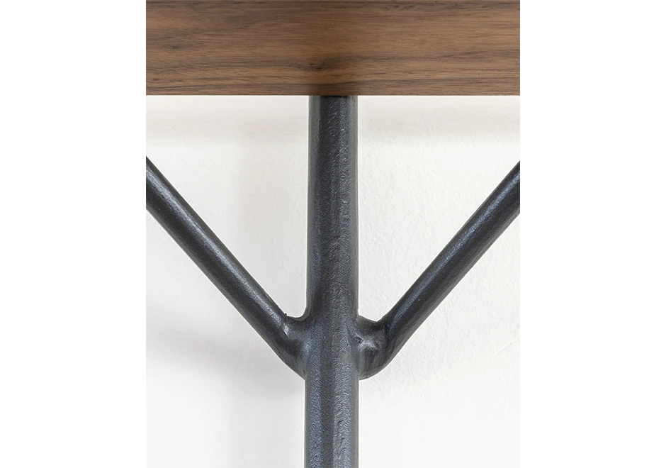 Estante design Officina com prateleiras em MDF folhado Nogueira ou pintado de preto - foto 5