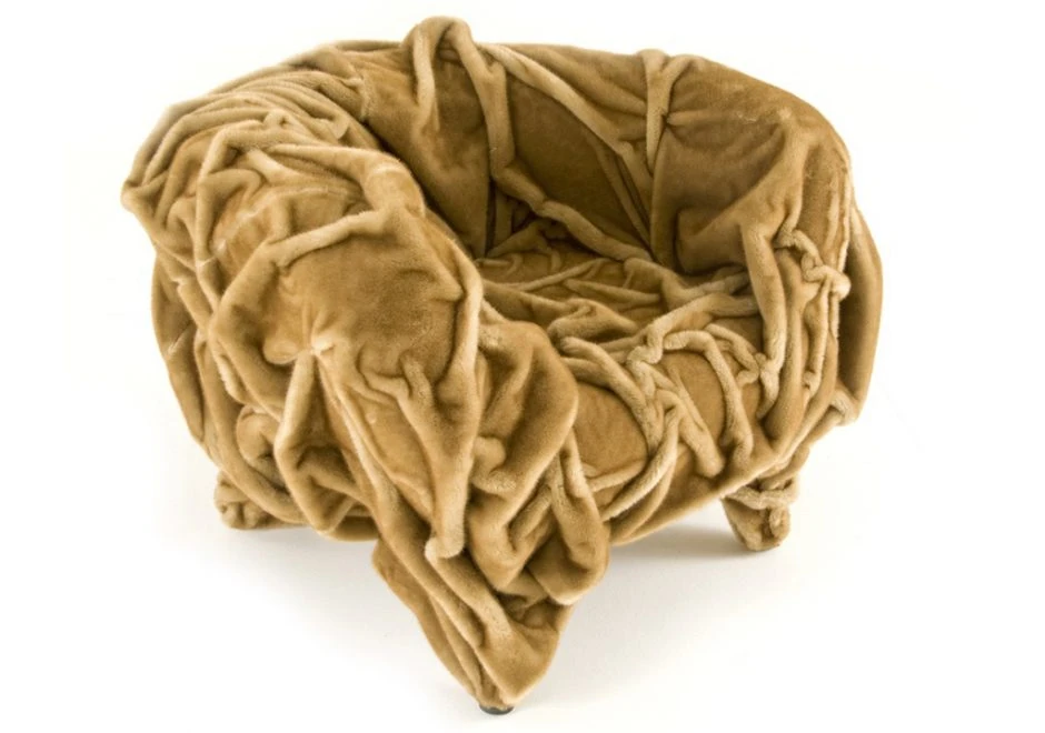 Poltrona design GRINZA com estrutura de aço moldada e estofado de espuma de poliuretano revestido em couro ou pele ecológica - foto2