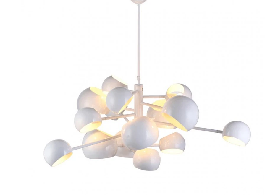 Luminária de teto Kopra Burst com estrutura em aço, pintura eletrostática e 15 cúpulas de alumínio - foto 1