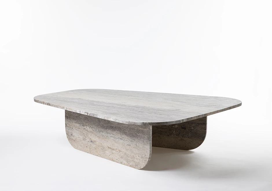 Mesa de centro SP em mármore nas opções verde guatemala, travertino silver polido, travertino romano bruto e pedra sabão - foto 4