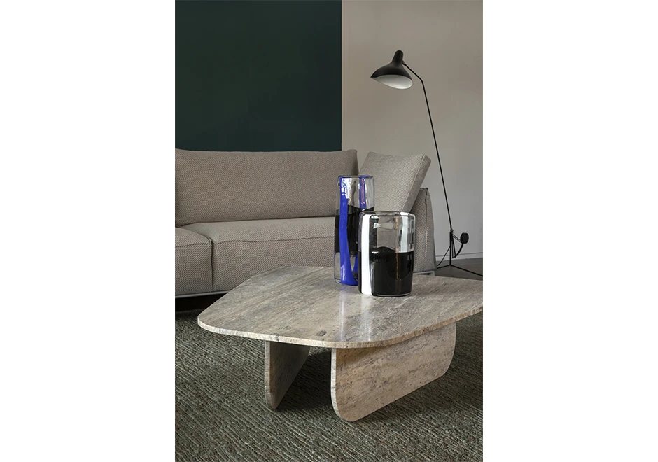 Mesa de centro SP em mármore nas opções verde guatemala, travertino silver polido, travertino romano bruto e pedra sabão - foto 5