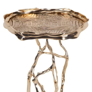 Mesa de apoio ALEXIA BRONZE feita em bronze com design exclusivo de Fernando Akasaka