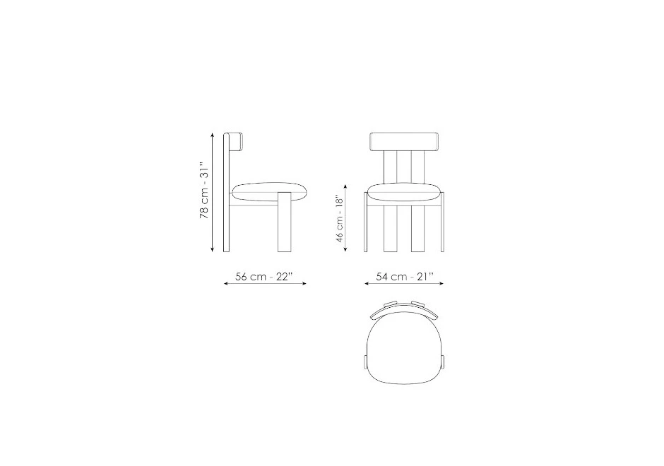 Cadeira Pi - medidas