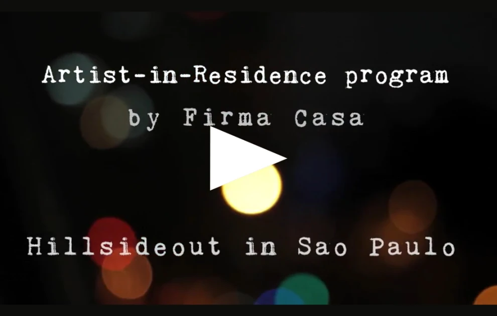 Filma da residência artística de Hillsideout na Firma Casa