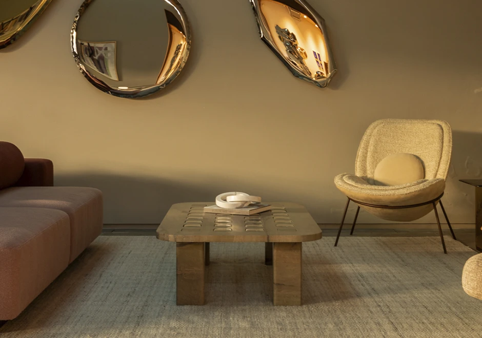 Mesa de centro Quadrícula ambientada 3