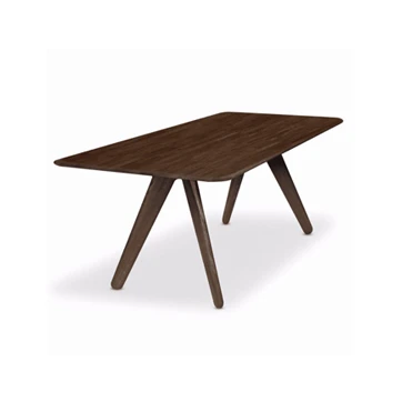 Mesa de jantar Slab em madeira Carvalho natural, preta ou esfumaçada.