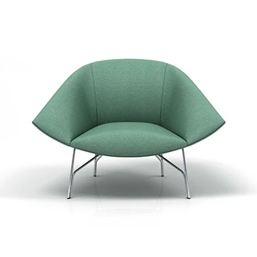 Poltrona design LENNOX com estrutura de metal na cor bronze, revestida em tecido, couro natural ou ecológico