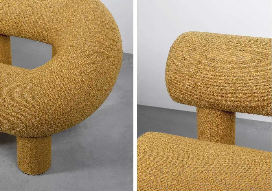 Detalhes da poltrona Umi, da marca Woo Furniture, design do ucraniano Rostislav Sorokoviy