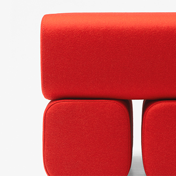 detalhe pufe Drova 4, por Woo Furniture