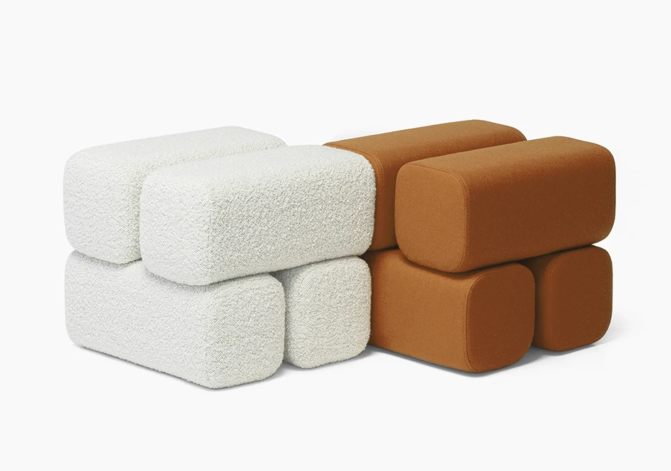 kit de pufes Drova 4, por Woo Furniture