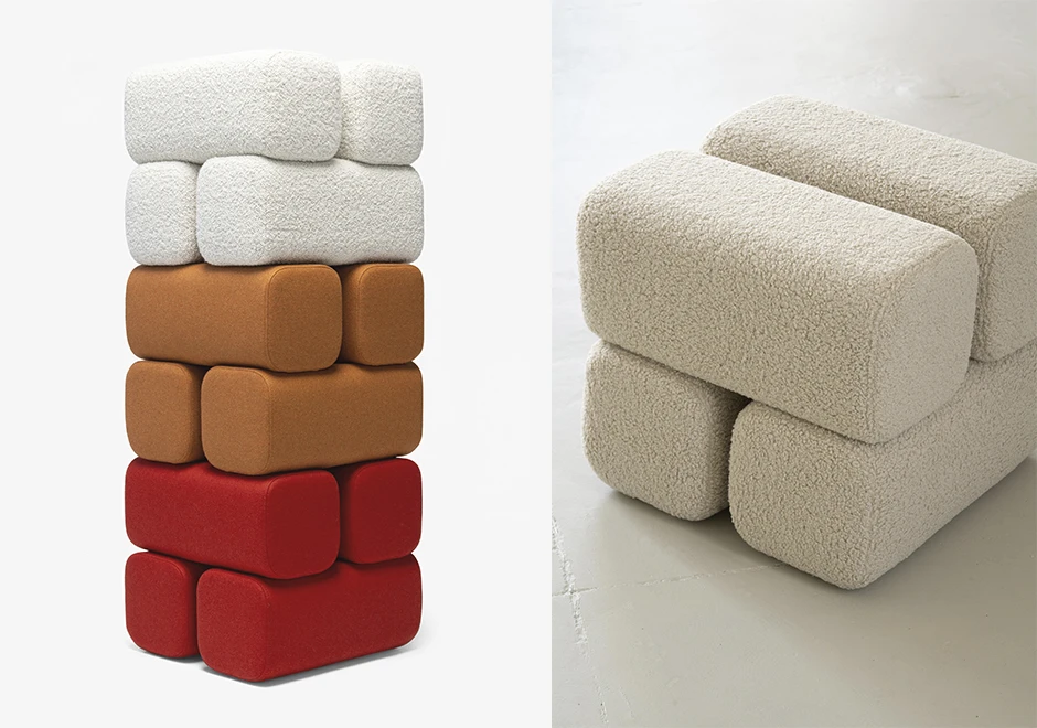 O pufe Drova 4, por Woo Furniture