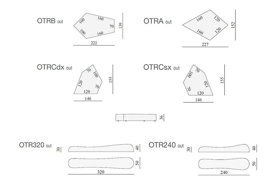 Módulos do sofá On the Rocks Outdoor