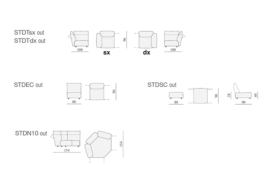 Módulos do sofá Standard Outdoor, Edra, Framcesco Binfaré 1