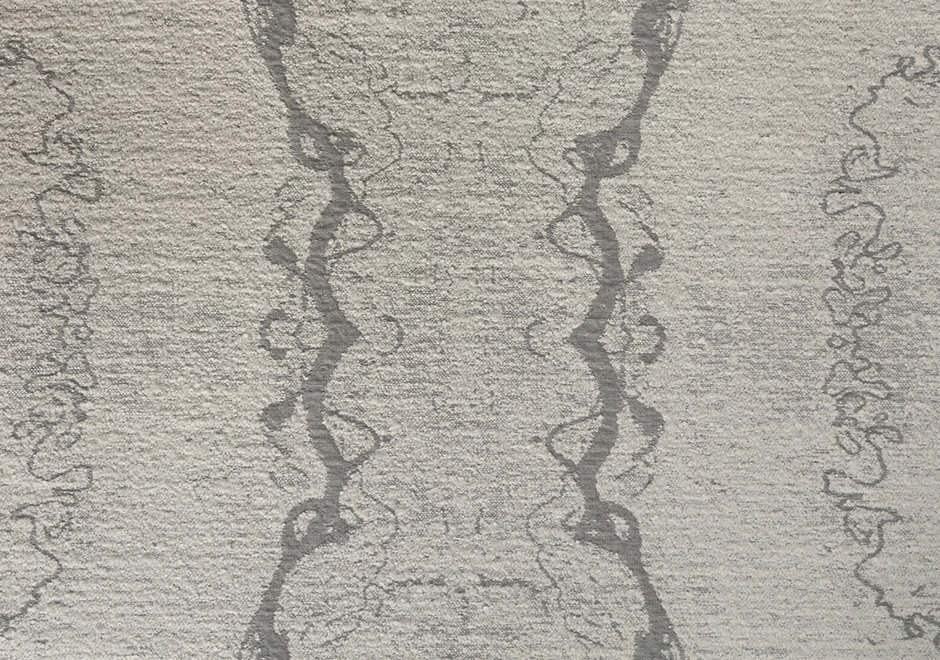 Detalhe do tecido Amazônia da Fio, da Coleção Biomas, nas cores beige e cru.