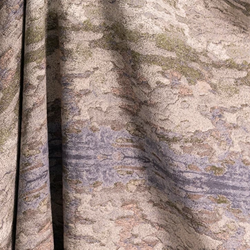 O tecido Pampas da Fio, da Coleção Biomas, evoca a tranquilidade das extensas pradarias do sul do Brasil. Cor azul.