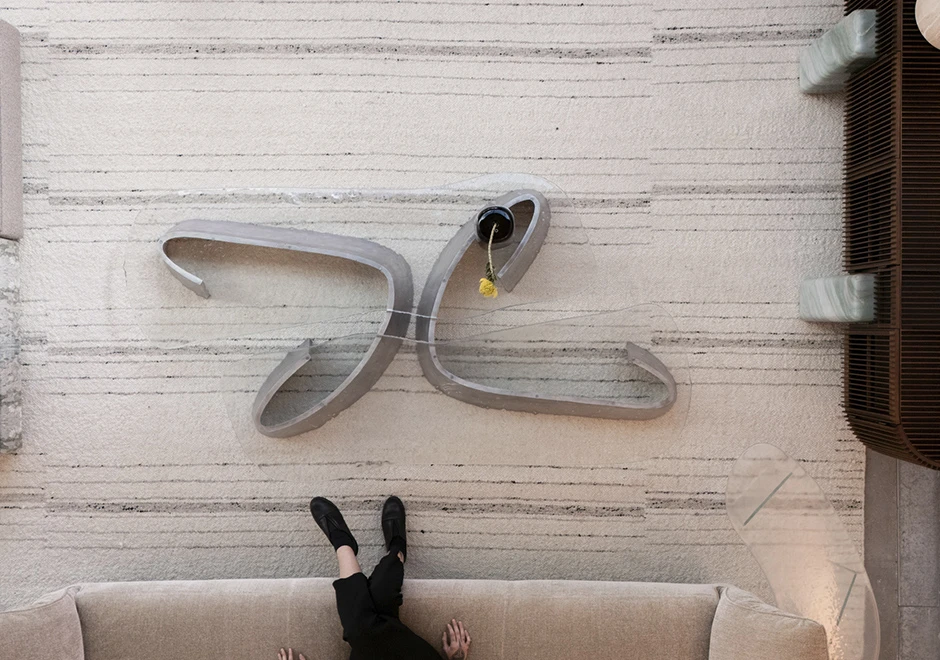 Mesa de centro Wedge vista de cima