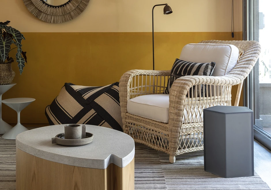 Poltrona Barbados ambientada.