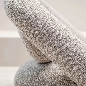 Detalhe do tecido da poltrona Bun, Woo Furniture.