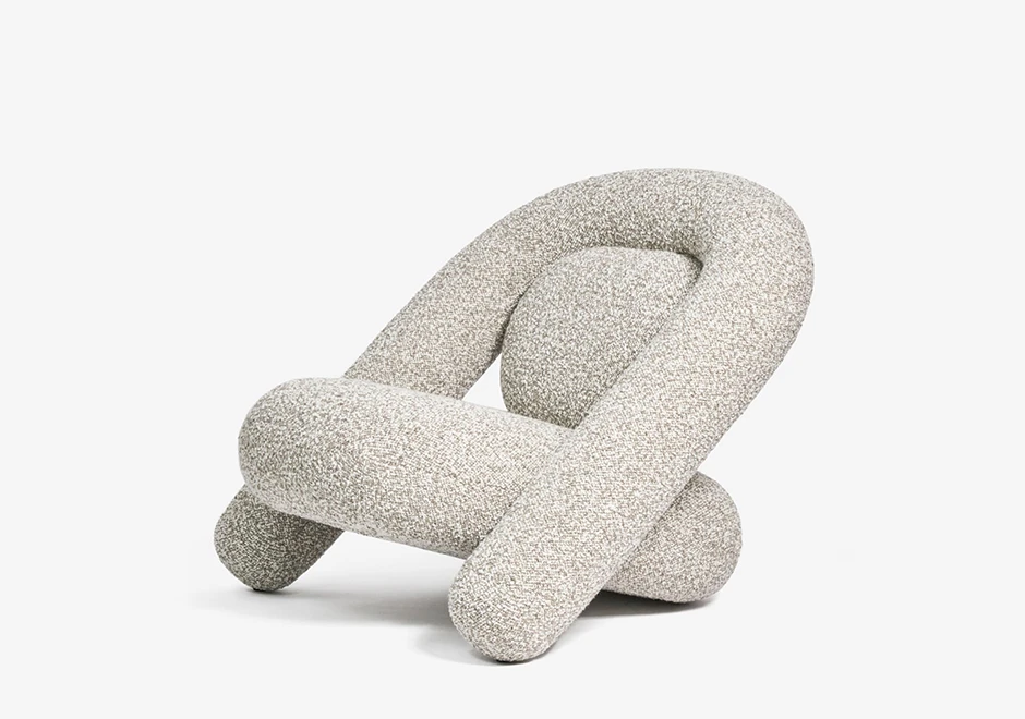 Poltrona Bun vista frontal.