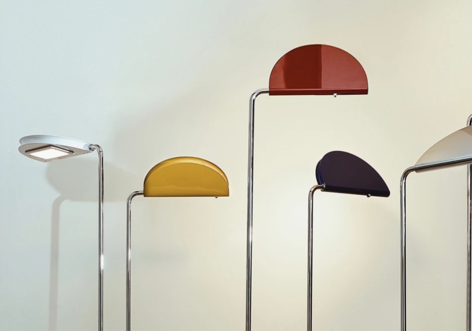 Cores de cúpula da luminária de chão Mezzaluna.