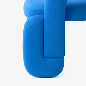 Detalhe do tecido da poltrona Nai, Woo Furniture.